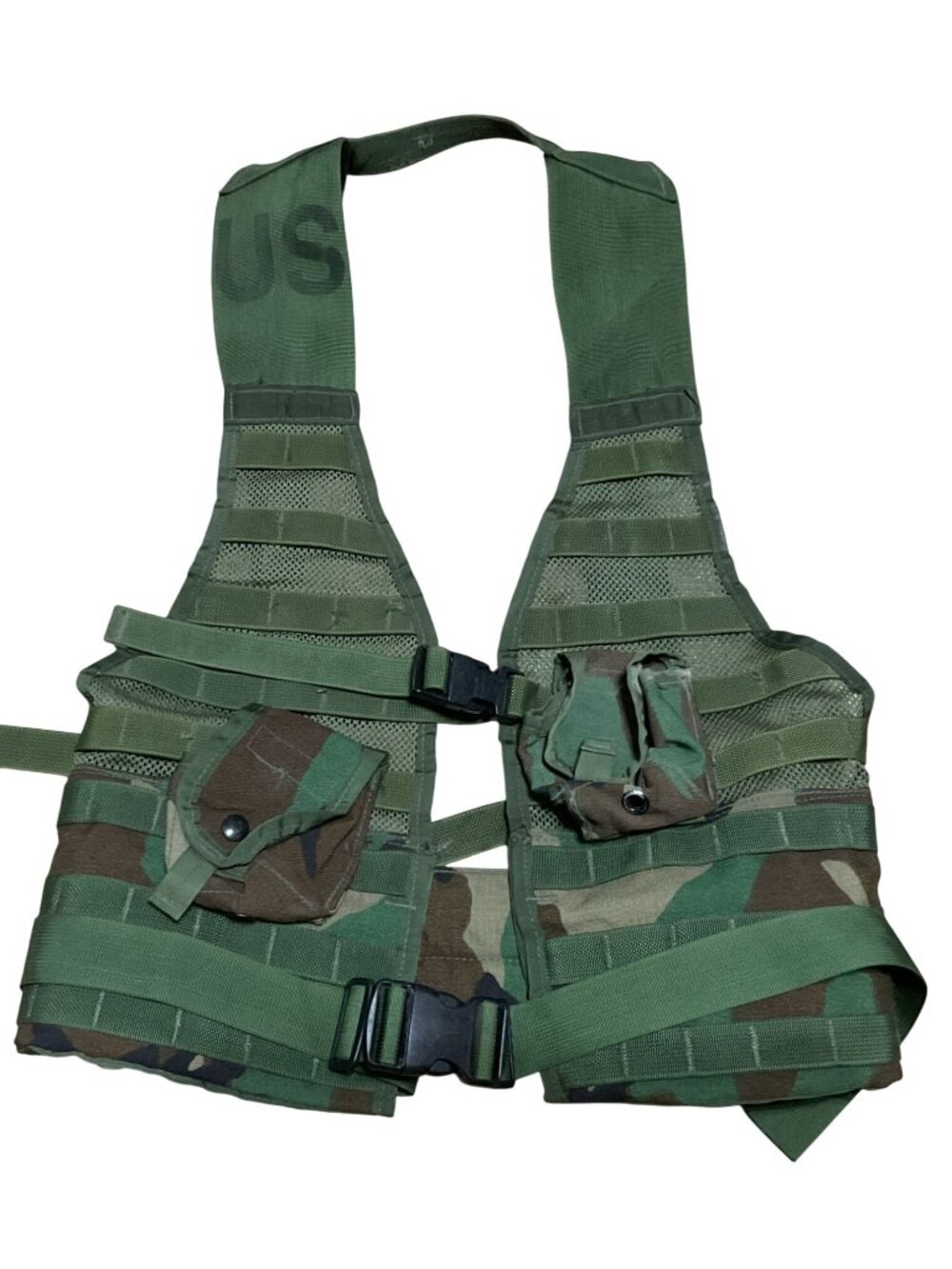 MOLLE II Vest Fighting Load Carrier Tact Military Woodland Specialty Defense Sys